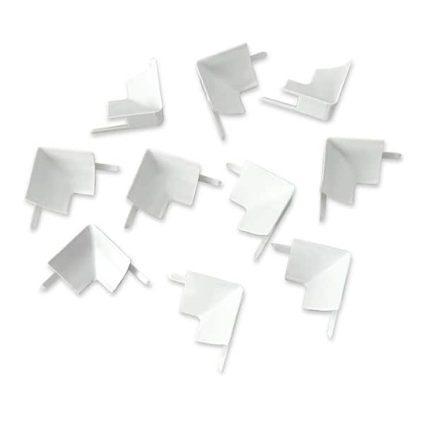Molding Inside Corner Pieces-D x. 25 in. W x. 25 in. L x. 5 in. ABS Plastic ½ in. Finishing Corners, White (10-Pk)