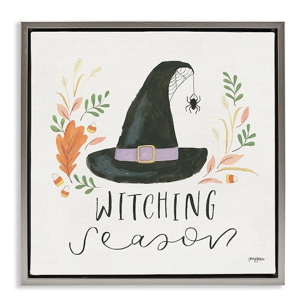 Stupell Industries Whimsical Witching Season by Jenaya Jackson 1-Piece Floater Frame Graphic Print Typography Art Print 18 in. x 18 in.