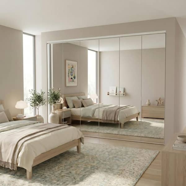 Impact Plus 96 in. x 84 in. Polished Edge Mirror Solid Core MDF