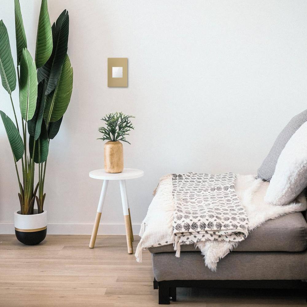Glossy White Thermoplastic Screwless Wall Plate