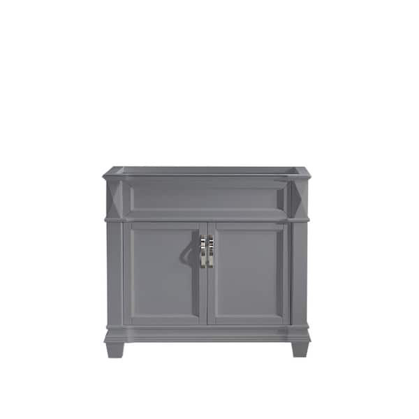 Virtu USA Victoria 36 in. W Bath Vanity Cabinet Only in Gray