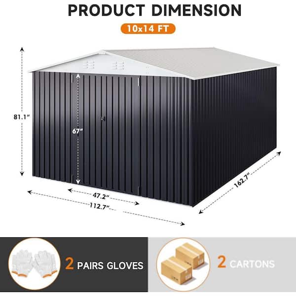 Reviews for VIWAT 10 ft. W x 14 ft. D Outdoor Metal Shed Storage