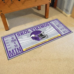 NFL - Minnesota Vikings 30 in. x 72 in. Indoor Ticket Runner Rug