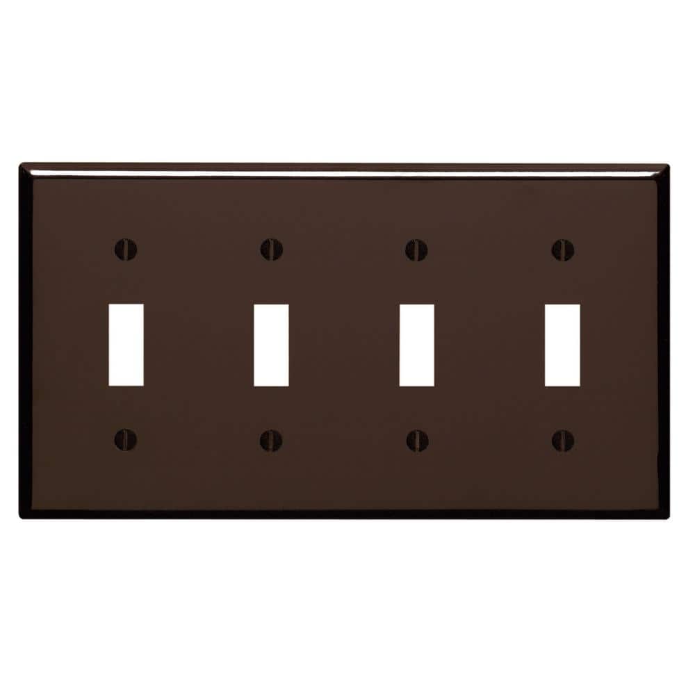 4-Gang Brown Toggle Plastic Standard Wall Plate (1-Pack) 85012 price history on PriceWatchPro