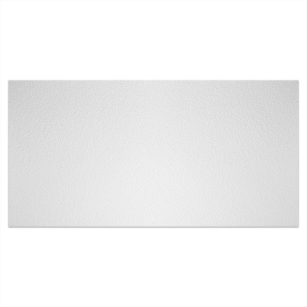 GENESIS Stucco Pro 23.75 in. x 47.75 in. Vinyl Lay In White Ceiling