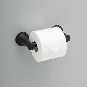 Casara Wall Mount Spring-Loaded Toilet Paper Holder Bath Hardware Accessory in Matte Black