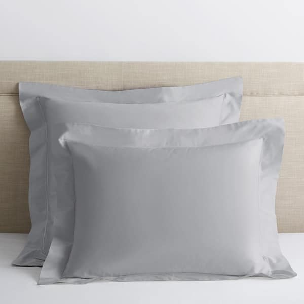 The Company Store Classic Solid Platinum 350-Thread Count Sateen King Sham