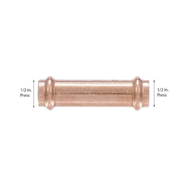 ProPress 1/2 in. Press Copper Extended Coupling No Stop (5-Pack)