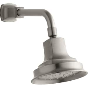 Margaux 1-Spray Patterns 5.94 in. Wall Mount Fixed Shower Head in Vibrant Brushed Nickel