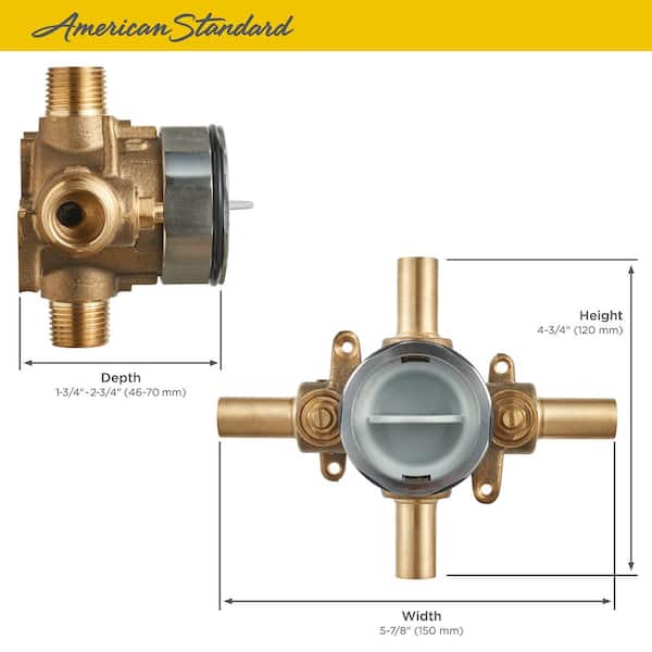 Flash® Shower Rough-In Valve With PEX Inlets/Universal Outlets With Sc