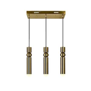 Chime LED Island/Pool Table Chandelier With Brass Finish