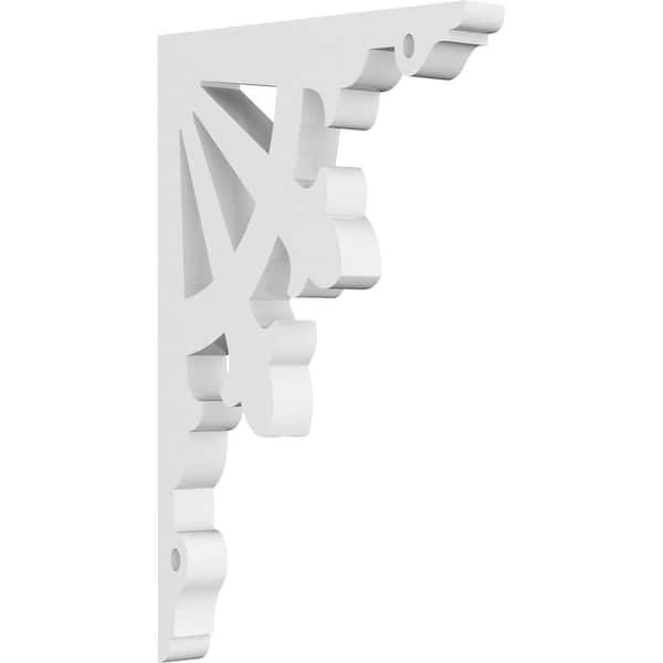 Ekena Millwork 5/8 in. W X 7 in. H X 4 1/2 in. D PVC Riley Bracket