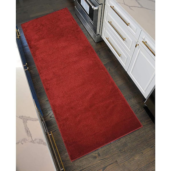 Isfahan Cut to Size Red Color 36 Width x Your Choice Length Custom Size Slip Resistant Rubber Runner Rug