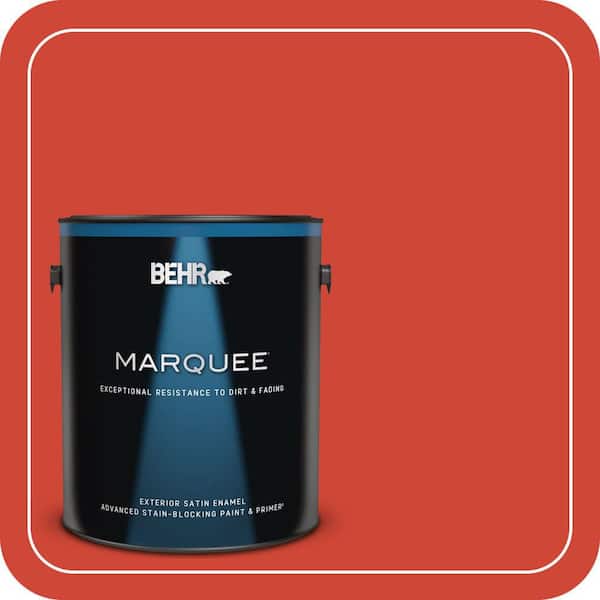 BEHR MARQUEE 1 gal. #180B-7 Chili Pepper Satin Enamel Exterior Paint & Primer
