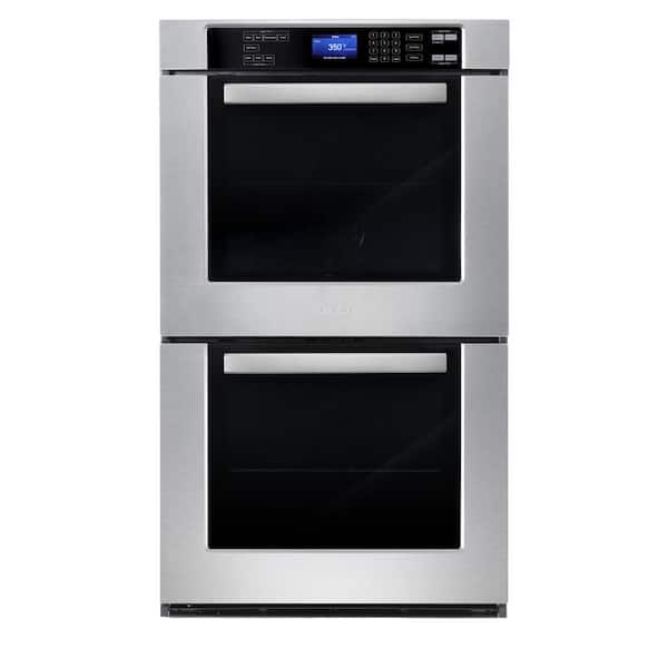 Cosmo 30 In Double Electric Wall Oven With Convection And Self Cleaning Stainless Steel Cos 30edwc The Home Depot - 23 Inch Double Wall Oven