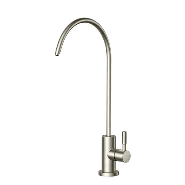 FORIOUS Single Handle Single Hole Water Filter Standard Kitchen Faucet in Brushed Nickel
