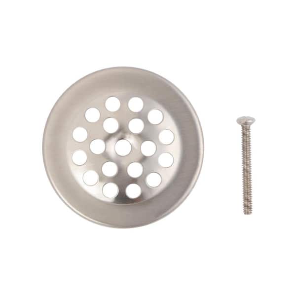 Supplygiant Drain Strainer for Tub and Shower with Screw, Universal Fit, Nickel Plated Finish