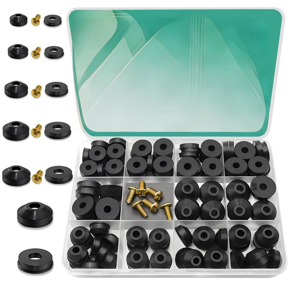 106 PCS Faucet Washer Assortment Kit with Assorted Flat and Beveled Rubber Washers for Outdoor Garden Faucet Stem Repair price history on PriceWatchPro