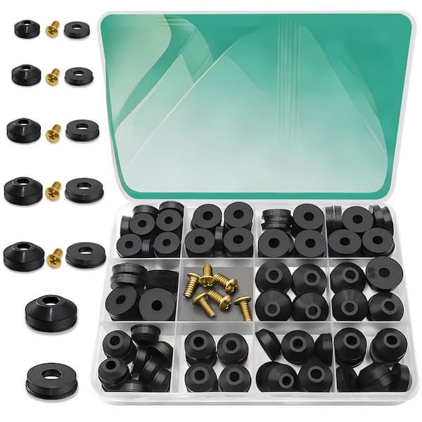 Helhom 106 PCS Faucet Washer Assortment Kit with Assorted Flat and