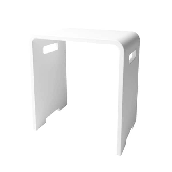 Dyconn Solid Surface Vanity Seat in Matte White