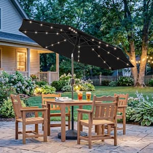 led patio umbrella sam& 39 EliteShade USA 10-Year-Non-Fading 9ft Market Umbrella, Commercial Grade Table Sun with 80 Solar Lights, Crank Open, Windproof & UPF 50+ UV Protection for Garden, Deck, Pool, Backyard lasting use EliteShade 9ft Three-Tier Solar LED