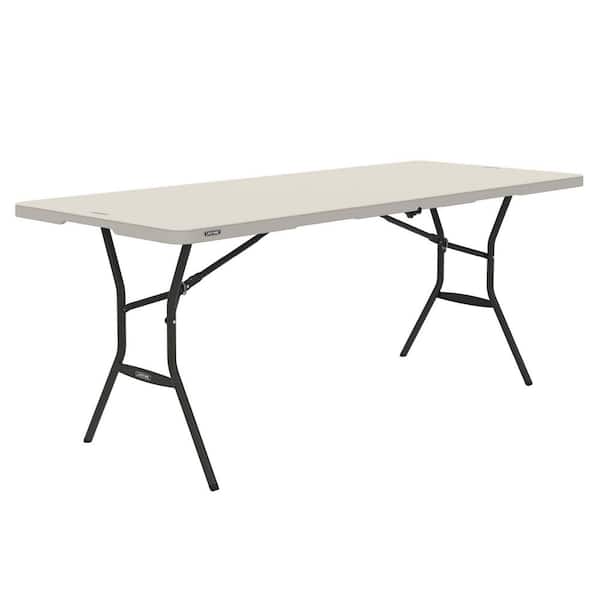6 ft. Fold-in-Half Table: Almond