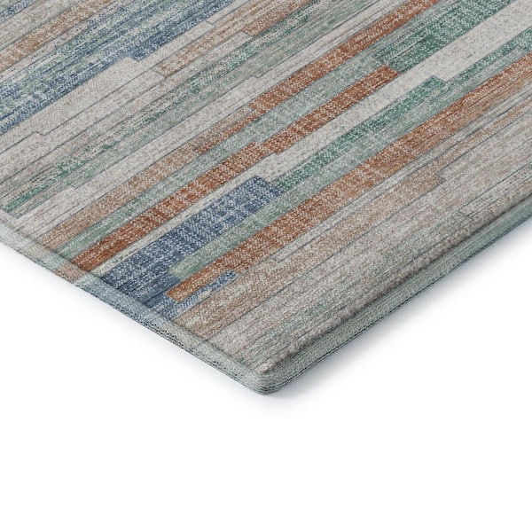 Mayfield Premium Machine Washable Abstract AMF2000 Linen 2 ft. x 3 ft. Accent Rug