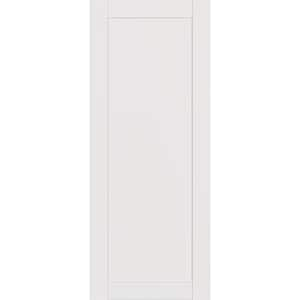 Shaker 30 in. x 83.25 in. 1 Panel No Bore Solid Composite Core Snow White Wood Interior Door Slab