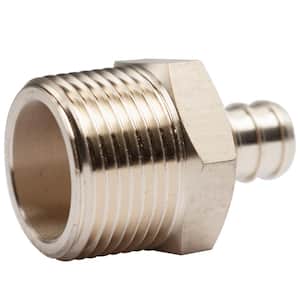 1/2 in. x 3/4 in. PEX Barb x MIP Lead Free Brass Reducing Adapter Fitting (5-Pack)