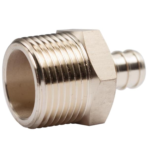 25 3/4" PEX x 3/4" Male NPT Adapters Poly Alloy Lead-Free Crimp Fittings 