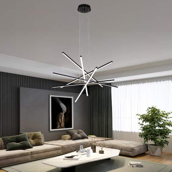 Modern LED Living Room Chandelier Black Design tpl 0063