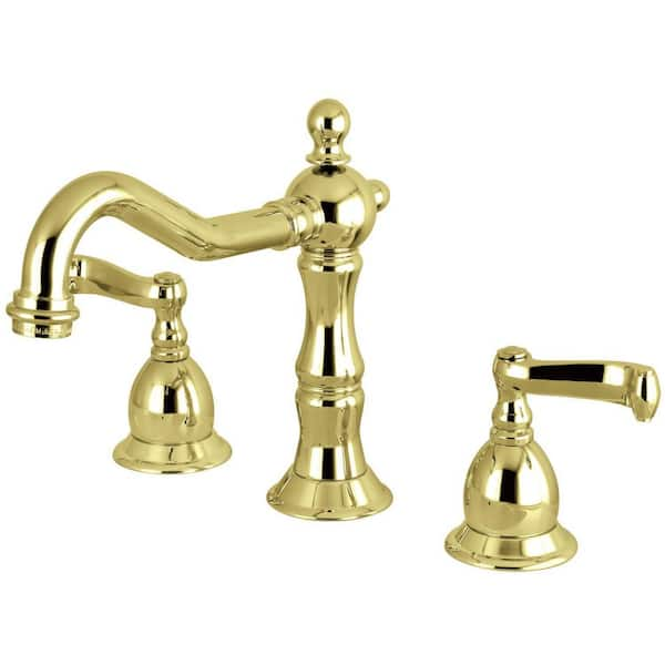 Kingston Brass Heritage 8 in. Widespread 2-Handle Bathroom Faucet with ...