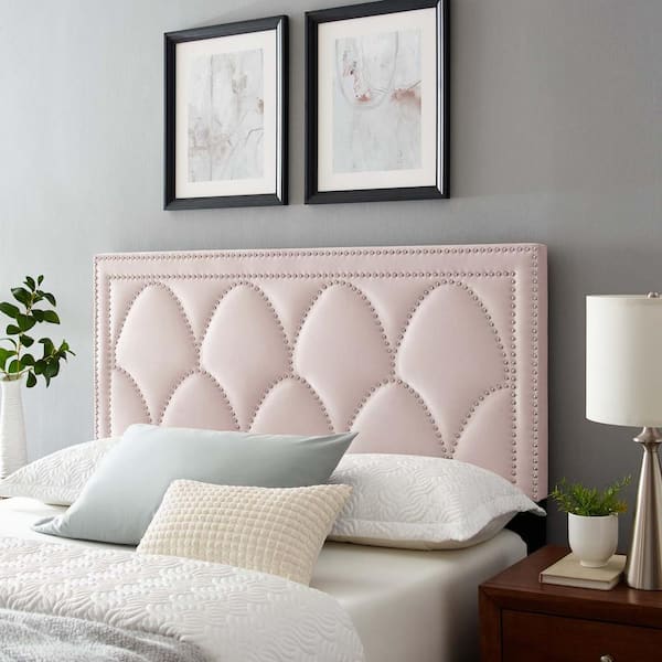 Modway Greta Pink Channel Tufted, Pink Tufted Headboard Queen