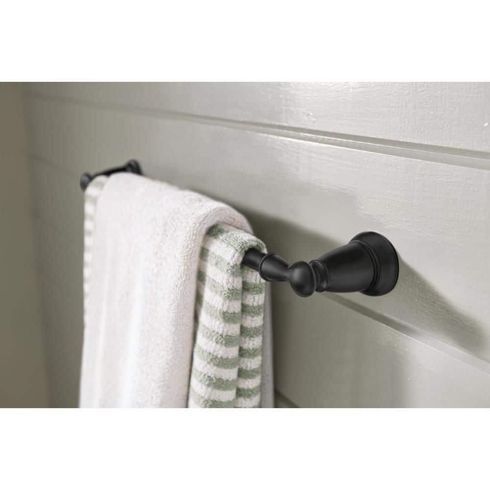 Matte Black 18-Inch Wall Mounted Towel Bar