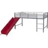 DHP Jade Silver Metal Junior Loft Bed With Red Slide DE76382 - The Home ...