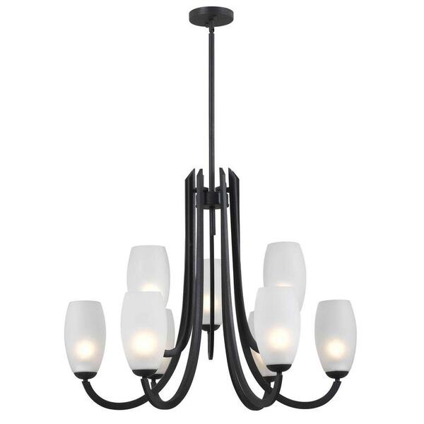 Kenroy Home Mirage 9-Light Forged Graphite Chandelier