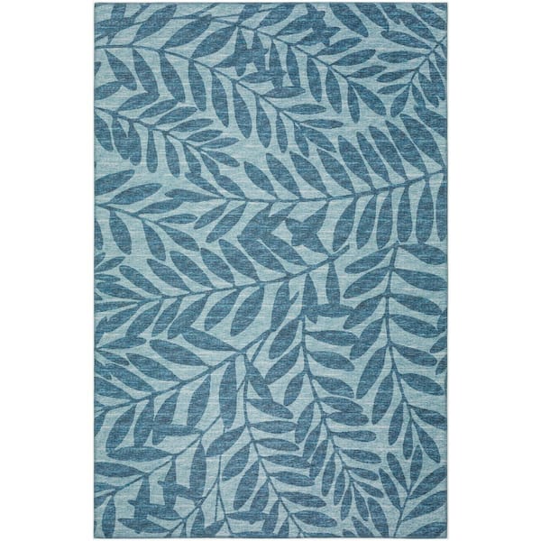 Addison Rugs Modena Denim 8 ft. x 10 ft. Floral Area Rug