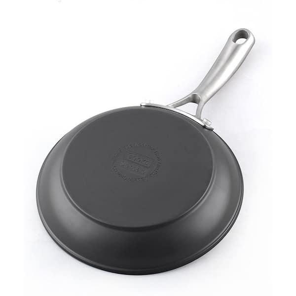 Cooks Standard 02591 Flat Bottom with Lid 11-inch Hard Anodized Nonstick Wok Stir Fry Pan, Black