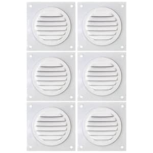 2 in. Aluminum Round Soffit Vent in White (6-Pack)