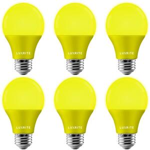 60-Watt Equivalent A19 Bug LED Light Bulb Yellow Light Bulb (6-Pack)