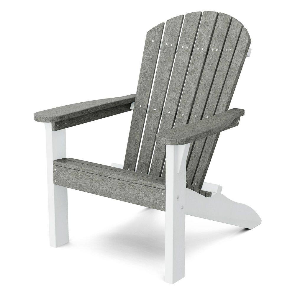Heritage Dark Gray and White HDPE Plastic Outdoor Sunset Adirondack Chair price history on PriceWatchPro