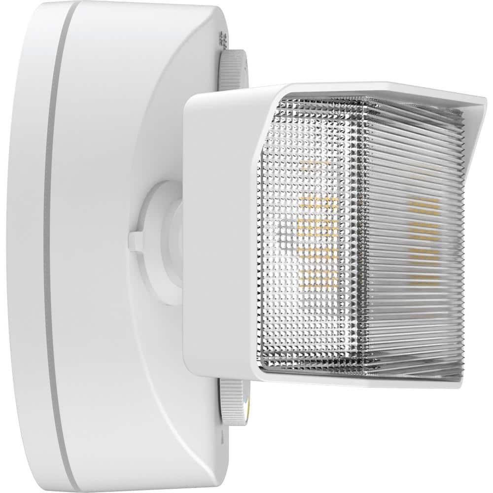 White Dual Head LED Outdoor Security Flood Light