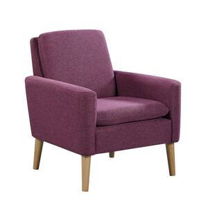 purple and white accent chair