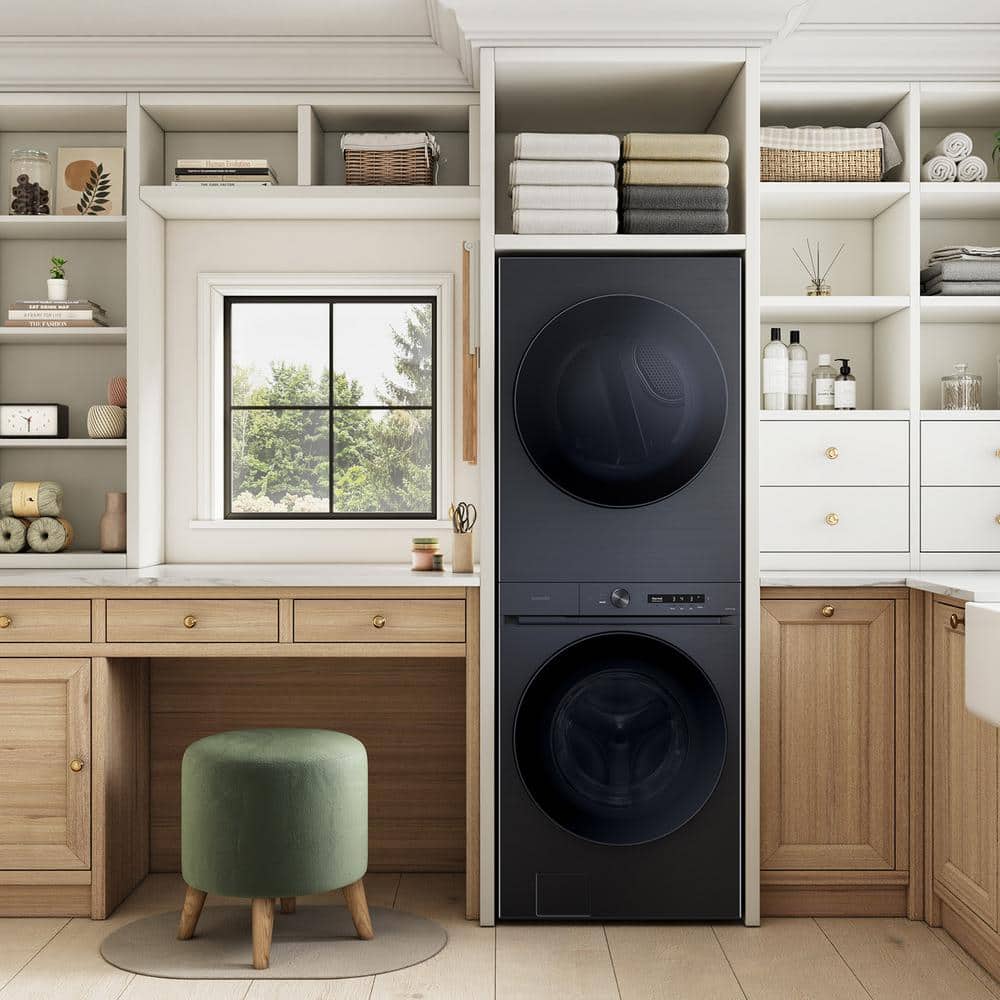 Brushed Black 4.6 cu. ft. Electric Washer and 7.6 cu. ft. Dryer Set