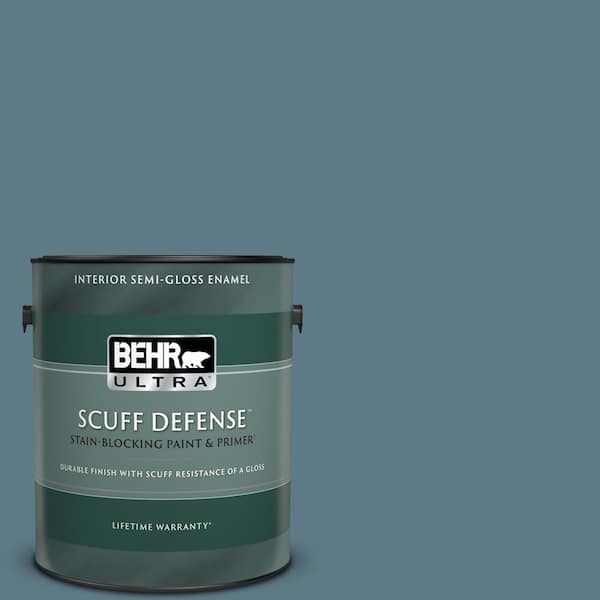 BEHR ULTRA 1 gal. #ECC-54-2 Country Lake Extra Durable Semi-Gloss Enamel Interior Paint & Primer