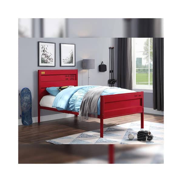 Acme Furniture Cargo Red Twin Bed 35950T - The Home Depot