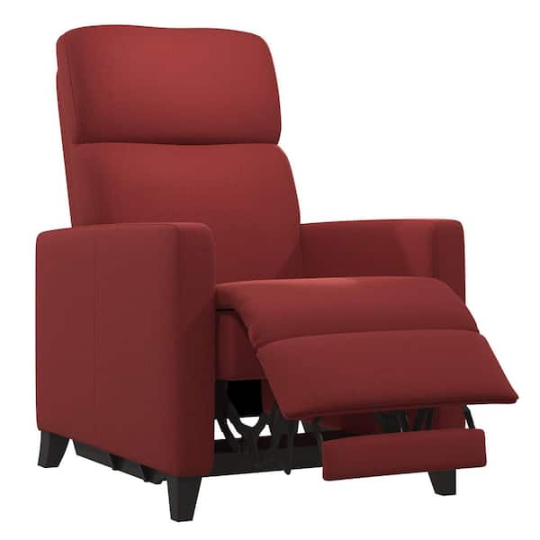 Prolounger Power Wall Hugger Brick Red, Wall Hugger Leather Recliner Chairs