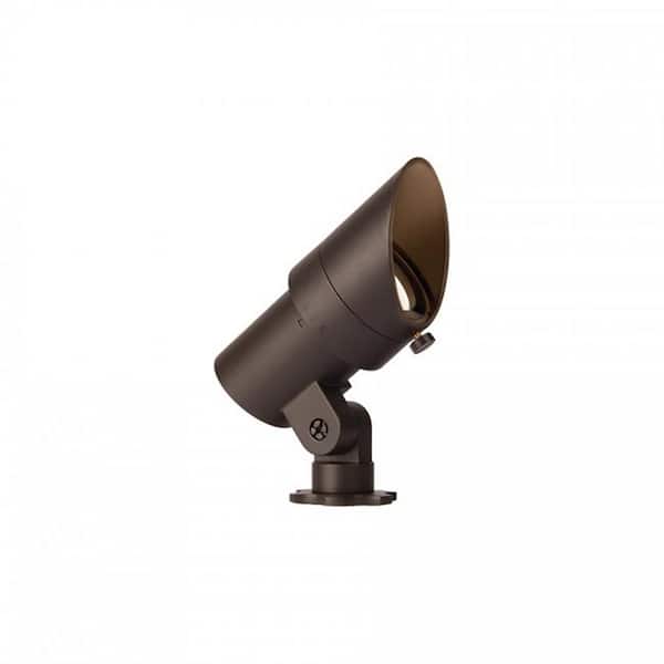 WAC LANDSCAPE Mini Accent 420 Lumens Bronze Low Voltage LED Outdoor Spotlight with IP66 Rated and 3000K LED
