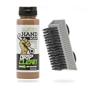 Hand Cleaner for Auto Mechanics - Heavy-Duty Pumice Soap + Fingernail Brush, All Natural and Dirt Infused for Dry Hands