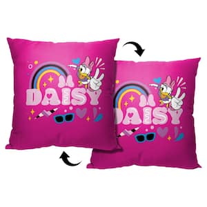 Disney Mickey And Friends the Name Daisy Printed Multi-color Throw Pillow